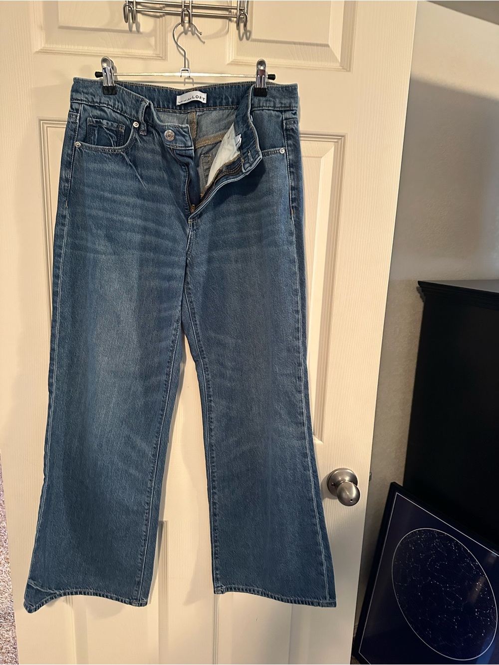 LOFT Medium Blue Wide-Leg Jeans